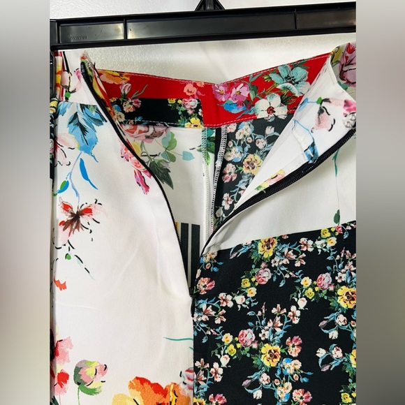 MARE’E Pour TOI Woven Crop Leg Pant Floral Patchwork Pr. White/Multi Sizes 12&18 - Picture 11 of 14